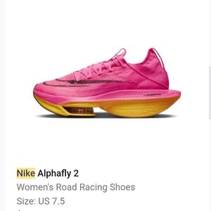 Nike Alphafly 2 Women's Road Racing Shoes - Pink and Yellow